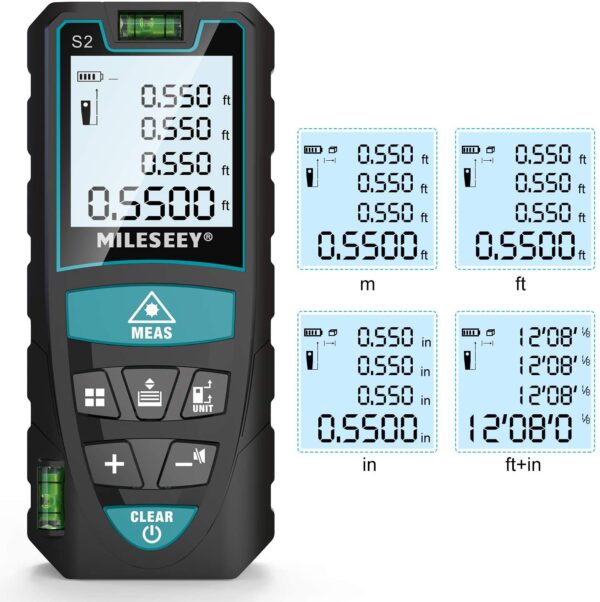 Medidor Laser Distancia 100 Mts Distancia Area Vol M/in/ft - Imagen 6