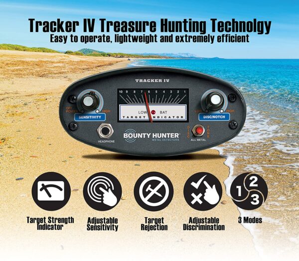 Hunter Tk4 Tracker Iv Detector De Metales Profesional, Negro - Imagen 5