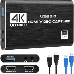 Capturadora De Video Audio Mic Usb 3.0 A 4k Ultra Hd