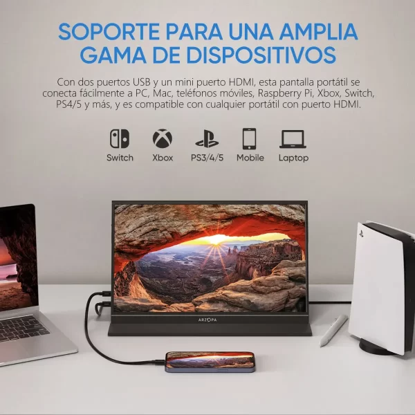 monitor portatil laptop ps5 xbox - Imagen 5
