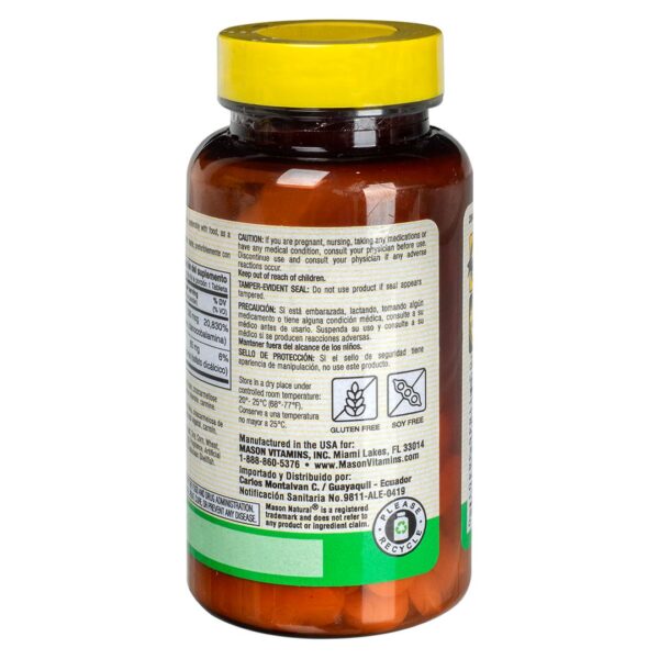 Vitamina B-12 500 MCG Mason Natural - 100 Tabletas - Imagen 3