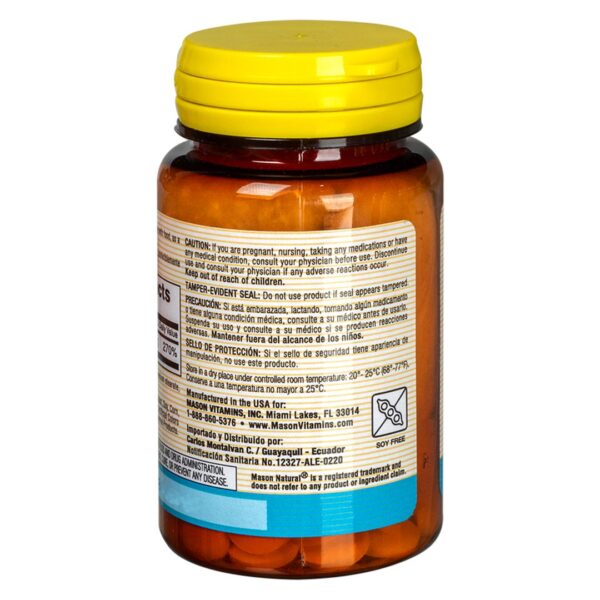 Zinc 30mg Mason Natural - 100 Tabletas - Imagen 2