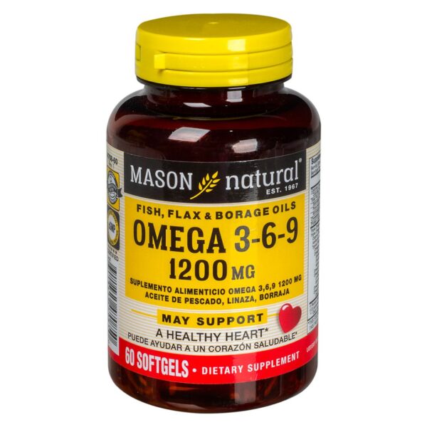 Omega -3-6-9 1200 MG Mason Natural - 60 Cápsulas