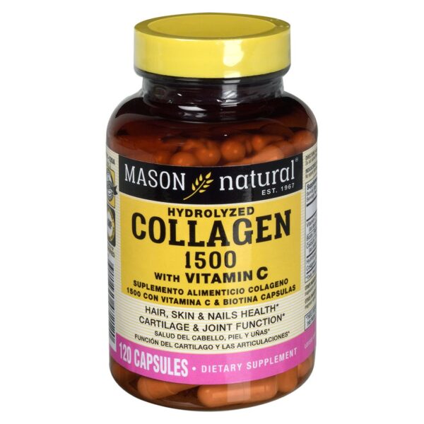 Collagen 1500 With Vitamina C Mason Natural - 120 Cápsulas