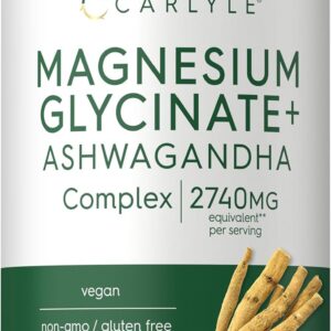 Glicinato De Magnesio 120 Cáps 413mg + Ashwagandha 500mg