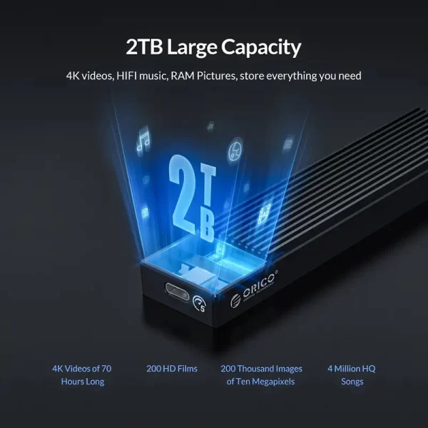 disco duro externo ssd 256gb nvme m.2 en enclosure - Imagen 2