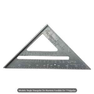 Escuadra de Carpintero en Aluminio Fundido, Mediciones Exactas Para Soldadura. Carpintería Y Trabajos De Instalación. 7"