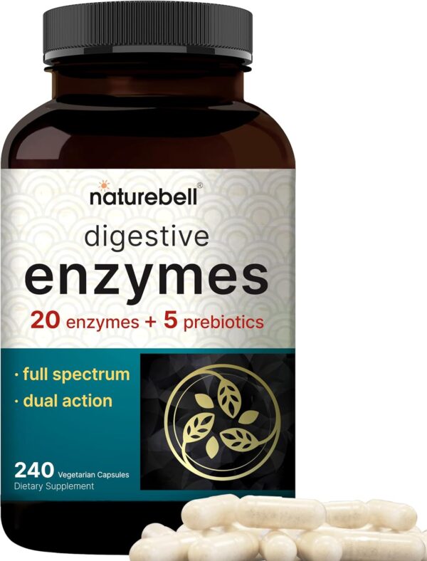 Enzimas Digestivas 20 Enzimas 5 Prebióticos 240 Cáps Vegetal