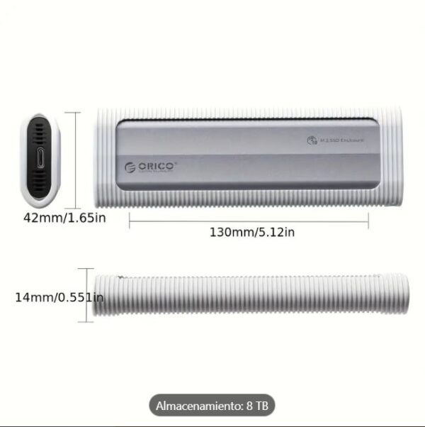 Case Enclosure Disco Ssd Nvme M.2 Pcie 2230/2242/2260/2280 - Imagen 10