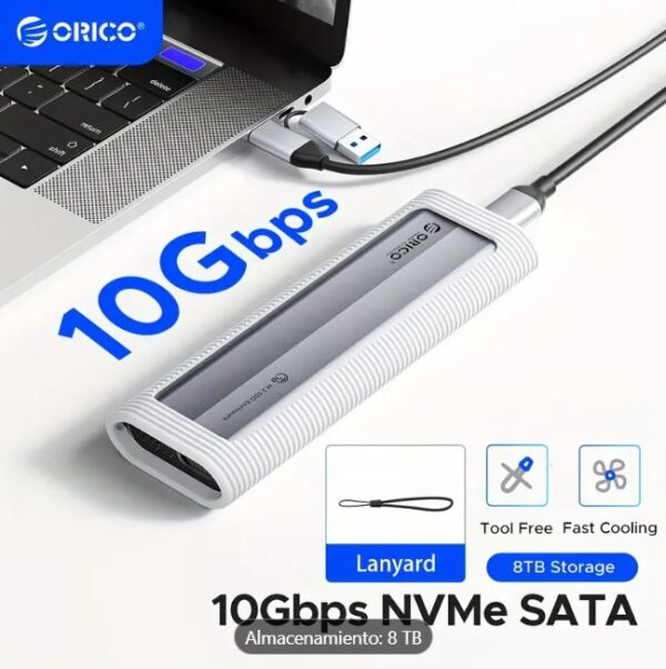 Case Enclosure Disco Ssd Nvme M.2 Pcie 2230/2242/2260/2280 - Imagen 2