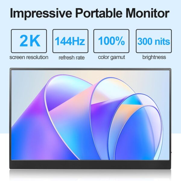 Monitor portátil 2K 144Hz para laptop Xbox PS4-5 Switch - Imagen 2