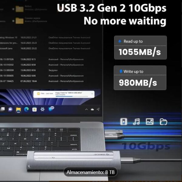 Case Enclosure Disco Ssd Nvme M.2 Pcie 2230/2242/2260/2280 - Imagen 4
