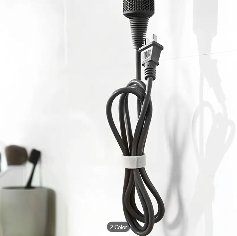 Cinta Velcro Organizador De Cables Rollo De 5m Color Gris - Imagen 6