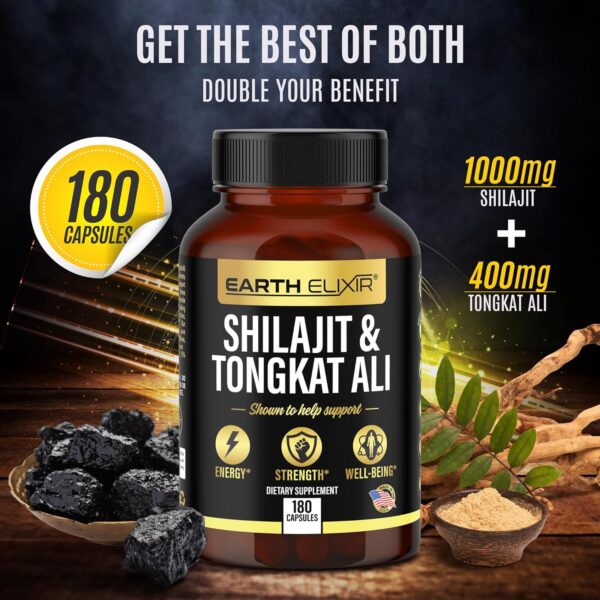 Shilajit 1000 mg y Tongkat Ali 400 mg con ácido fúlvico - Imagen 4
