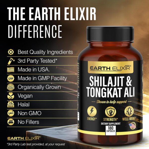 Shilajit 1000 mg y Tongkat Ali 400 mg con ácido fúlvico - Imagen 5