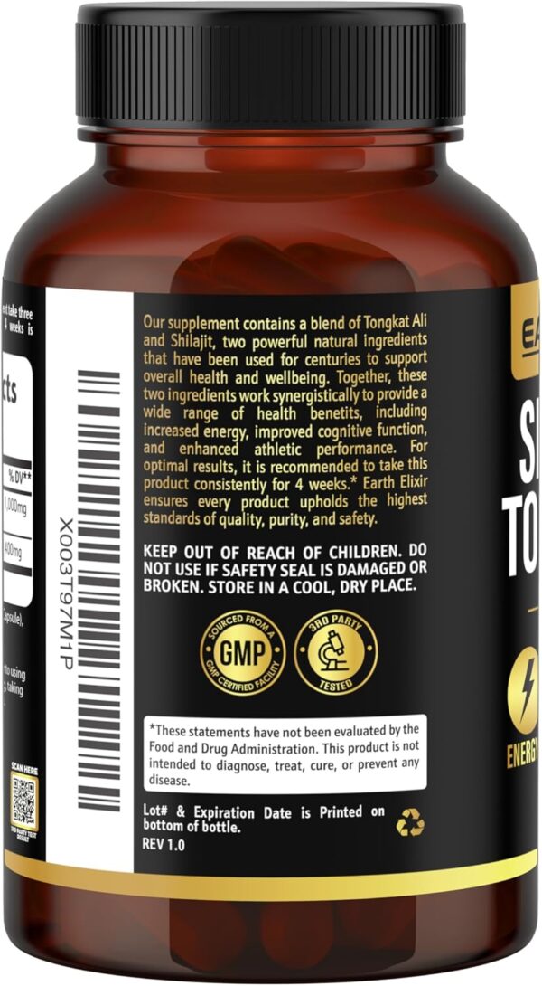 Shilajit 1000 mg y Tongkat Ali 400 mg con ácido fúlvico - Imagen 8