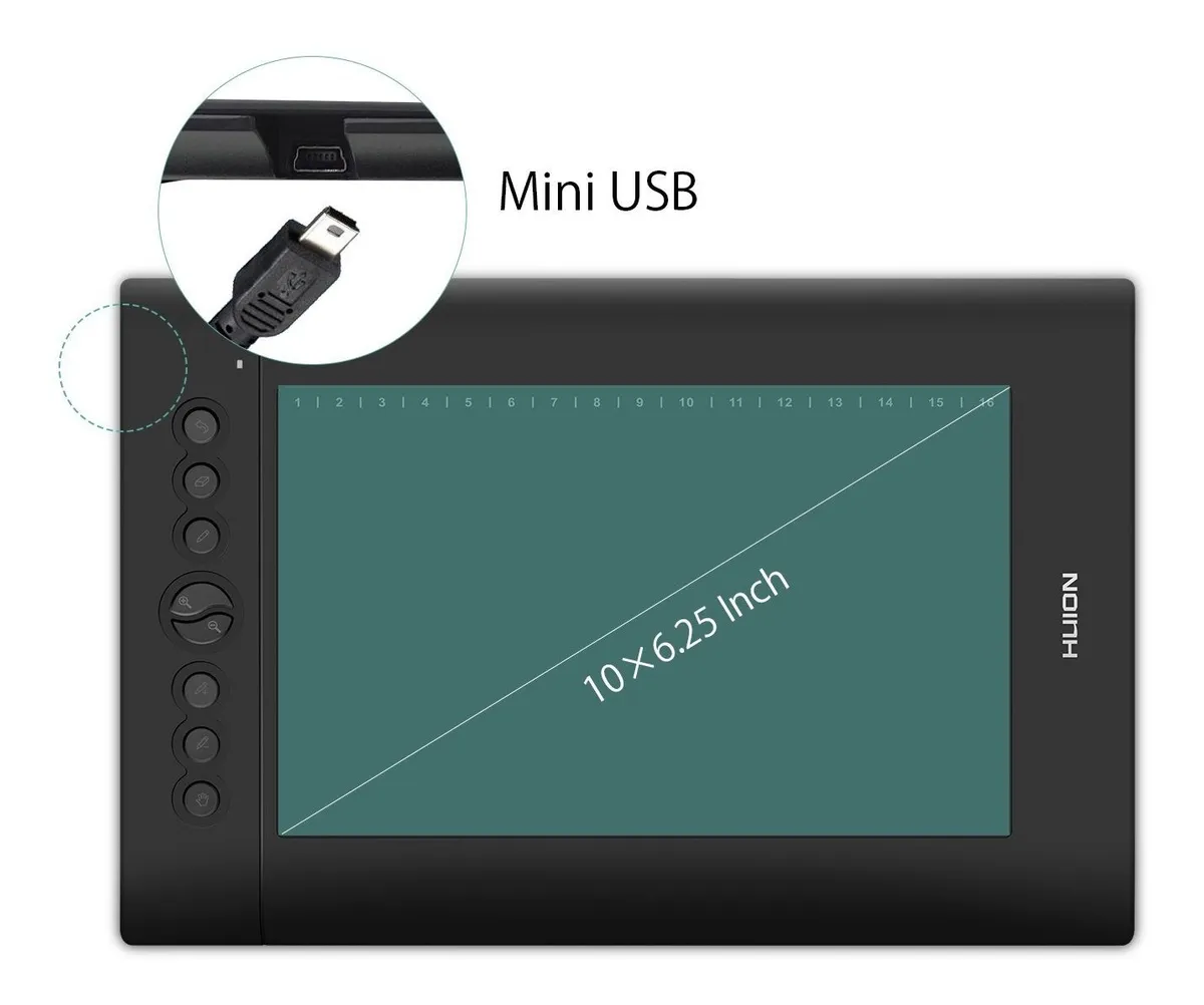 Tableta Digitalizadora Huion Inspiroy H610 Pro V2 - Imagen 3