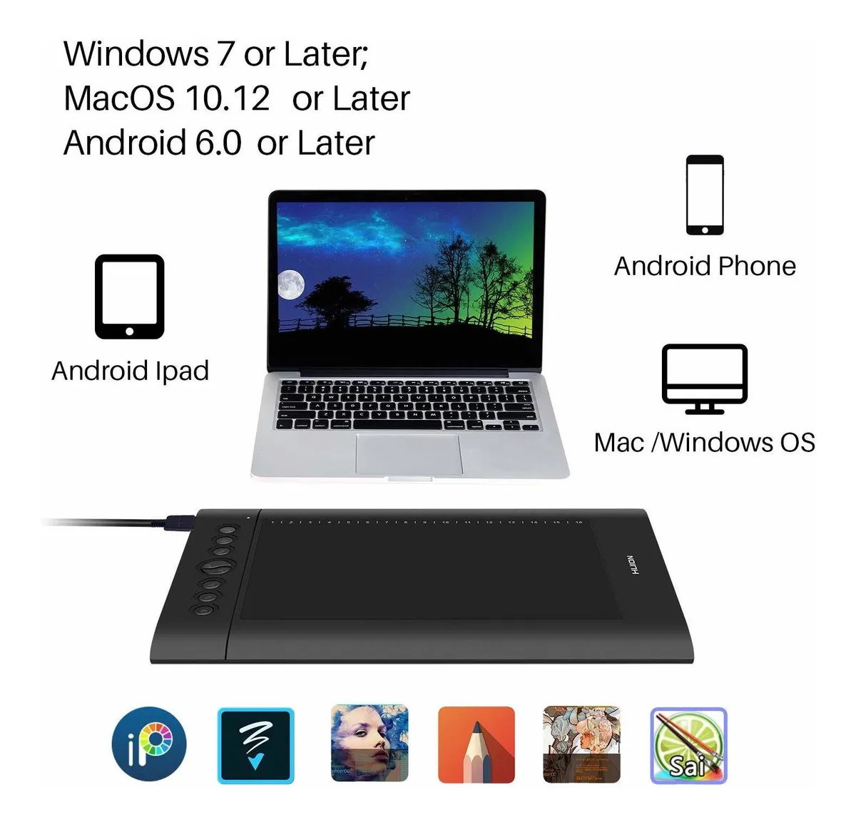 Tableta Digitalizadora Huion Inspiroy H610 Pro V2 - Imagen 4