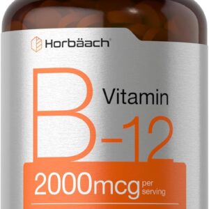 Vitamina B12 de 2000 mg 200 tabletas Suplemento vegetariano Sin OMG y sin gluten