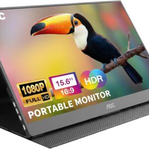 Monitor Portátil Aoc 15.6 Full Hd Ips Smart Cover Speakers Negro