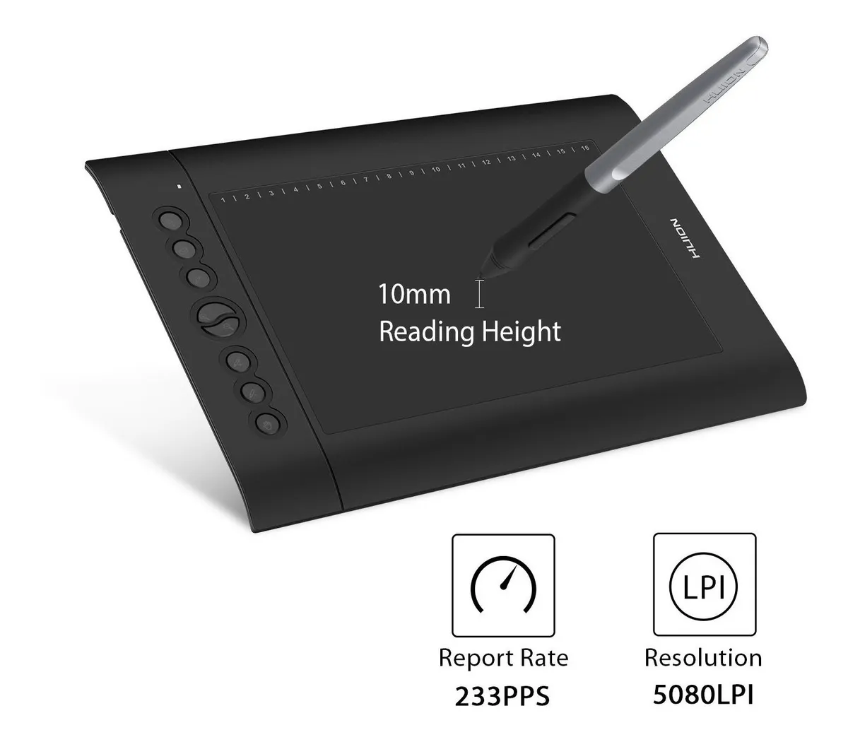 Tableta digitalizadora Huion Inspiroy H1060P black
