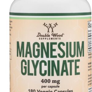 Glicinato de Magnesio Vegano Double Wood 400mg 180 Caps