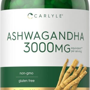 Ashwagandha 3000mg Carlyle De 300 Cápsulas Sin Sabor