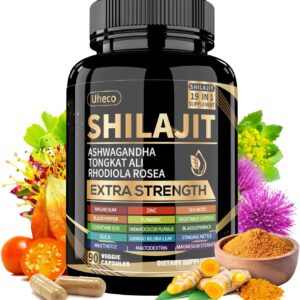 Suplemento de Shilajit con Musgo Marino Ashwagandha y Tongkat Ali