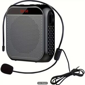 Amplificador De Voz Para Profesor Guía Etc Recargable Negro 8W
