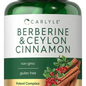 Suplemento Carlyle Berberine y canela de Ceilán, 2000 mg, 60 cápsulas