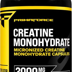 Primaforce Cápsulas de monohidrato de creatina, 240 cápsulas, 3,000 mg por porción, sin gluten y sin OMG