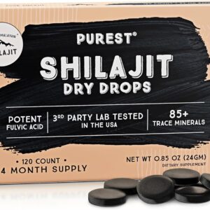 Pure Himalayan Shilajit Dry Drops, 100% Pure Natural Shilajit, Grade A