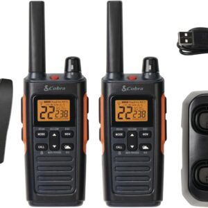 Cobra RX680 Walkie Talkies impermeables - Recargable, 60 canales preestablecidos