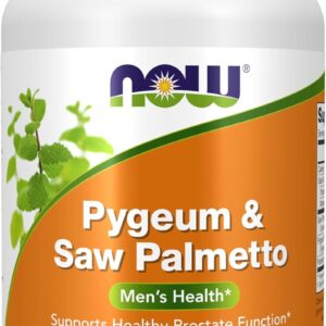 NOW Foods Supplements, Pygeum & Saw Palmetto with Pumpkin Seed Oil, Men's Health*, 120 Count(Pack of 1)