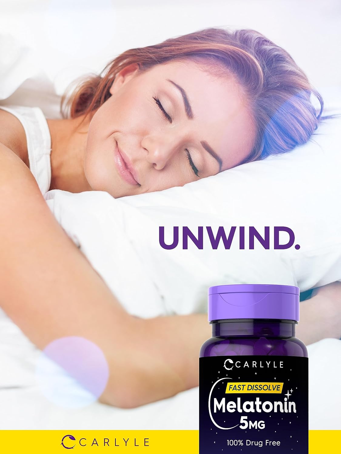 Carlyle Melatonina 5 mg de disolución rápida 300 tabletas | Sabor a bayas | Suplemento vegetariano, sin OMG - Imagen 5