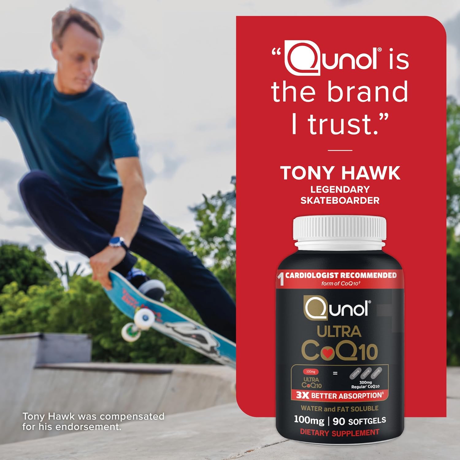 Qunol Ultra CoQ10 de 100 mg, cápsulas de gel - 3 veces mejor absorción, antioxidante para la salud del corazón y producción de energía, vitaminas y suplementos de coenzima Q10, suministro de 3 meses - Imagen 8