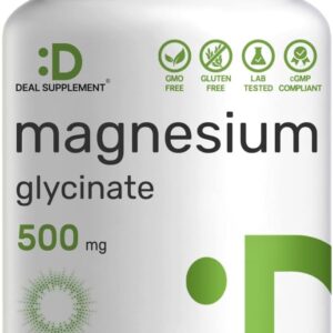Deal Supplement Glicinato de Magnesio 500 mg – 240 cápsulas vegetales
