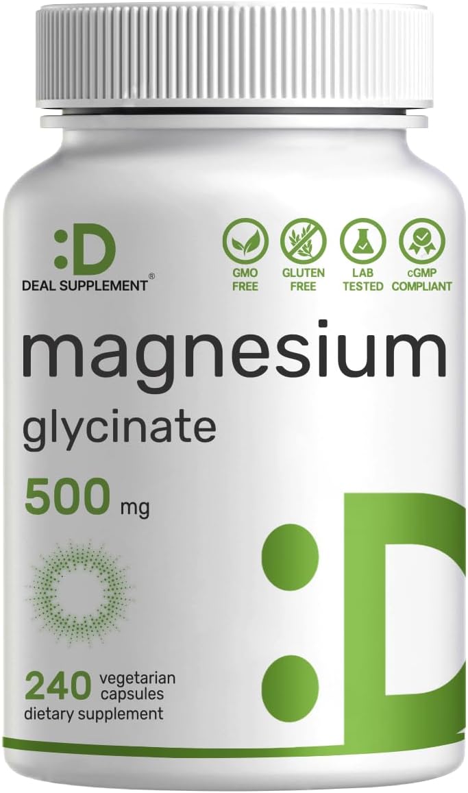 Deal Supplement Glicinato de Magnesio 500 mg – 240 cápsulas vegetales