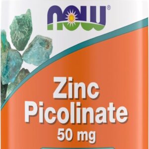 Now Foods, Picolinato de Zinc 50 mg, apoya las funciones enzimáticas, apoyo inmunológico, sin OMG, Kosher, adecuado para veganos - 240 cápsulas vegetarianas (paquete de 1)
