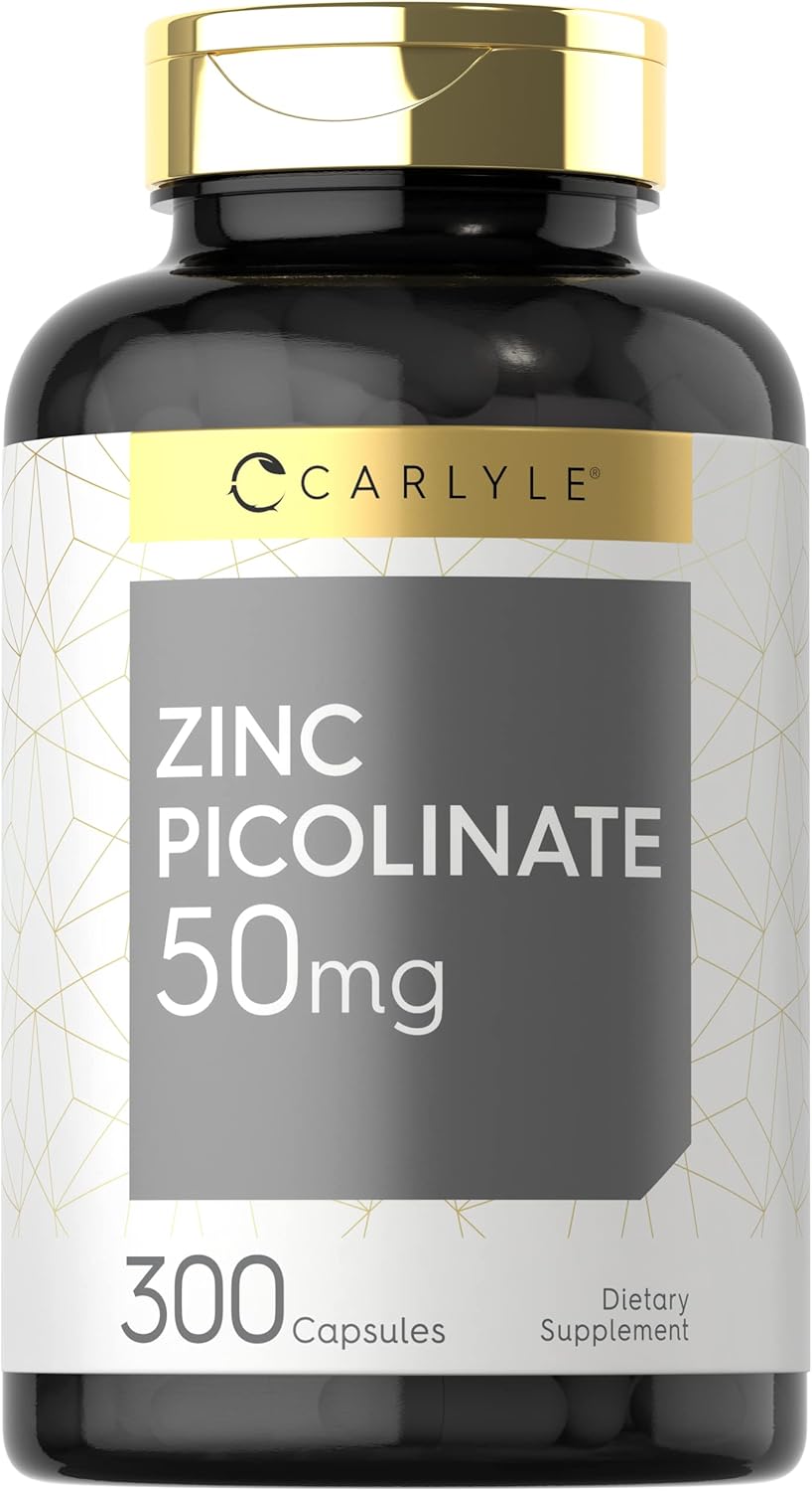 Picolinato de Zinc 50 mg Carlyle | 300 cápsulas de alta absorción