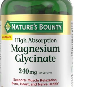 Nature’s Bounty Glicinato de Magnesio 240 mg – 120 cápsulas vegetarianas