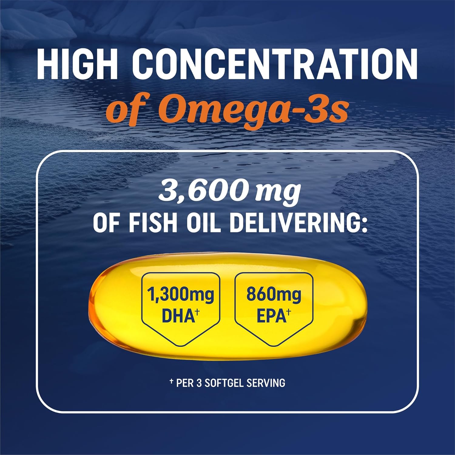 Aceite de pescado DHA Omega 3 de triple fuerza 3600 mg - Imagen 2