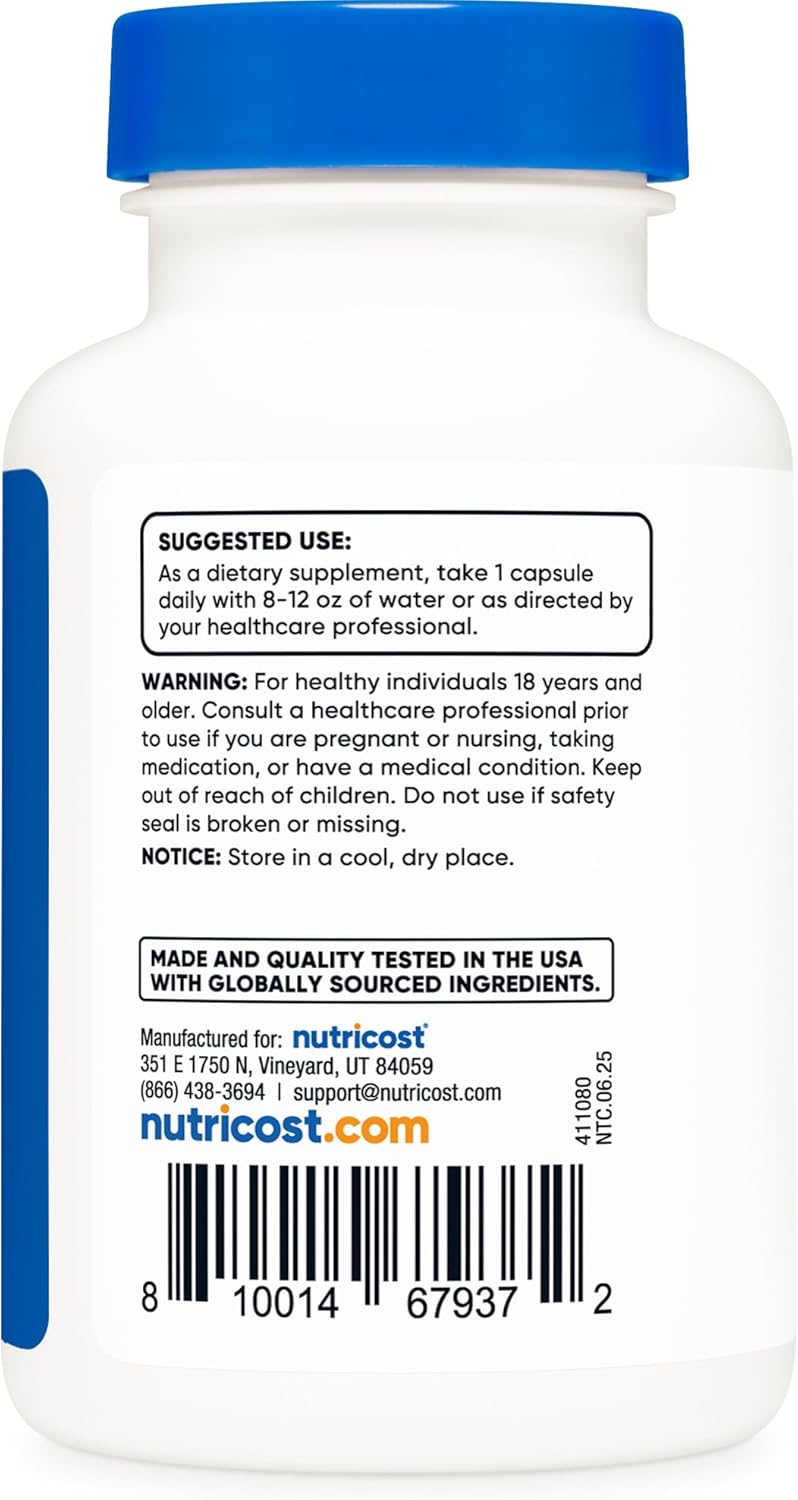 Nutricost L-teanina 200 mg, 120 Cápsulas - Doble Fuerza - Imagen 4