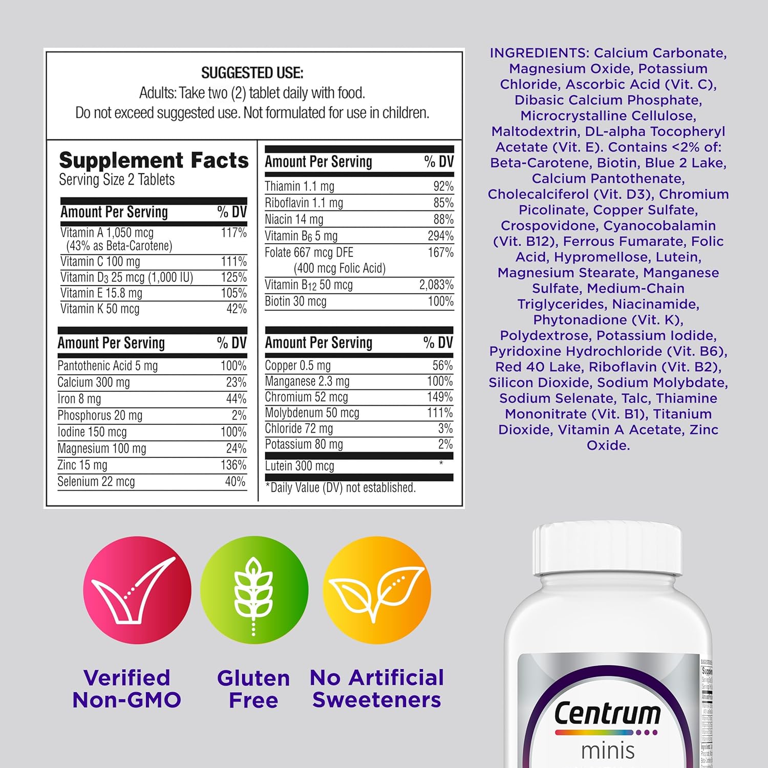 Centrum Silver Women 50+ 320 Mini Tabs Multivitaminico - Imagen 8