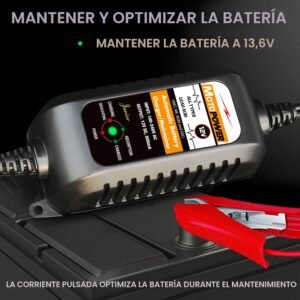 MOTOPOWER MP00205A Cargador de batería automático de 12V 800mA