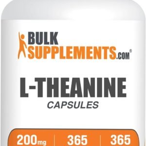 BulkSupplements.com Cápsulas de L-Teanina - L-Teanina 200mg, Suplemento de Aminoácidos