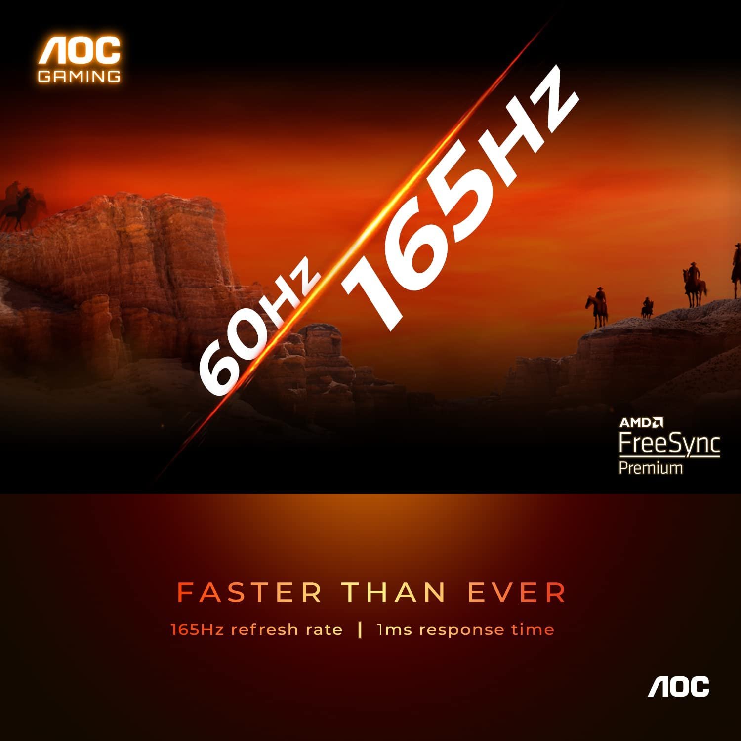 Monitor Gamer Aoc 23.6 165hz Full Hd 1ms Ajustable Dp Hdmi (USADO) - Imagen 2