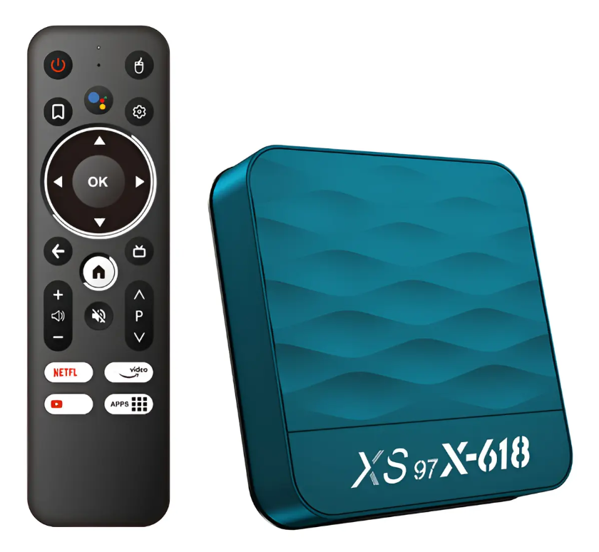 TV Box 4GB + 32GB 4K Allwinner H618 – Wi-Fi 2.4G/5G + Bluetooth