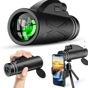 Telescopio Monocular 80×100 de Alta Potencia con Óptica BAK4 y Lente Multicapa