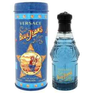 Blue Jeans de Gianni Versace para hombre, Eau de Toilette en espray, 2.5 onzas